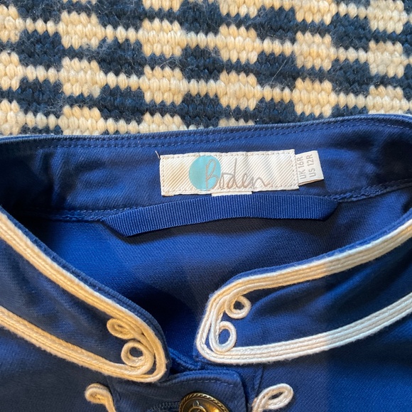 Boden Royal Blue Military Jacket with Contrast Trim – Size 12 - Picture 2 of 14